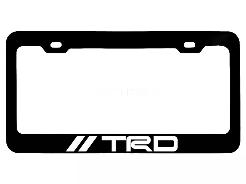 Toyota TRD Black License Plate Frame with Laser Engraved include 2 free Caps