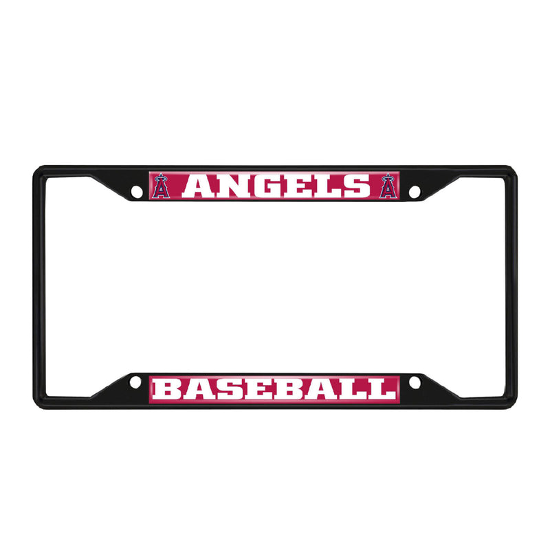 MLB Los Angeles Angels Black Metal License Plate Frame