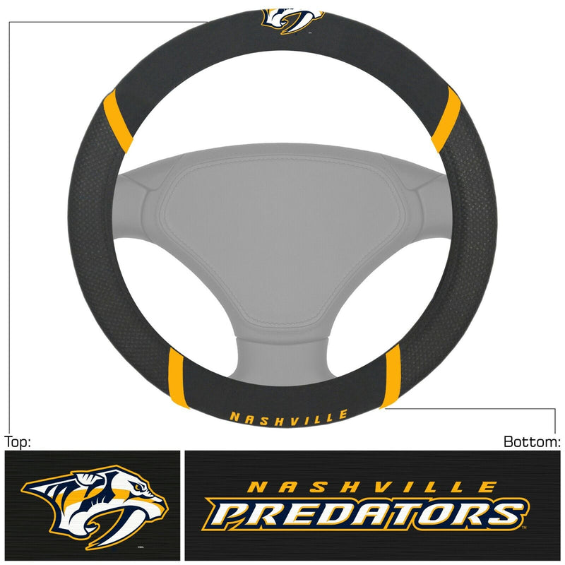 NHL Nashville Predators Embroidered Steering Wheel Cover