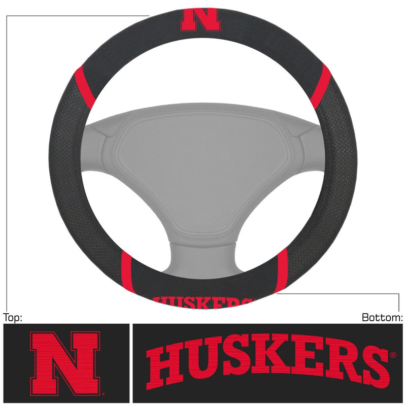 NCAA Nebraska Cornhuskers Embroidered Steering Wheel Cover