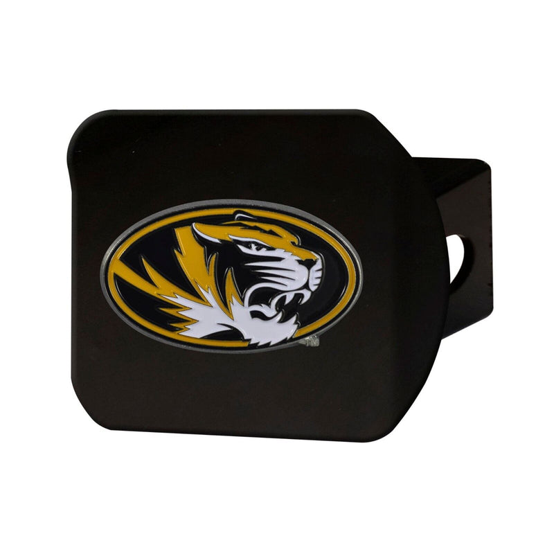 NCAA Missouri Tigers 3D Color on Black Metal Hitch Cover