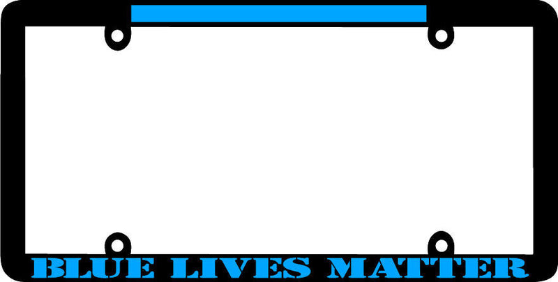 THIN FRAME - BLUE LIVES MATTER police support thin blue line License Plate Frame