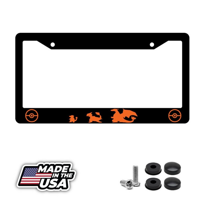 Charmander Bottom High Quality Black Plastic License Frame Pokemon