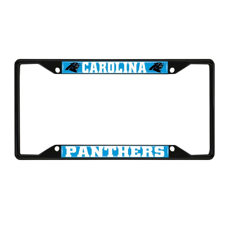 NFL Carolina Panthers Black Metal License Plate Frame