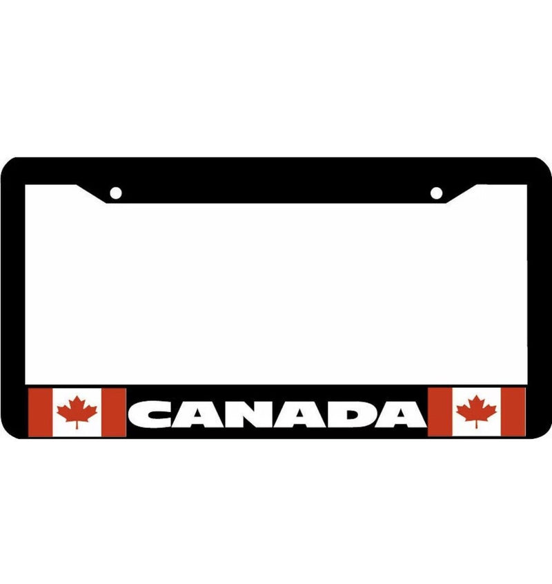 BLACK CANADA CANADIAN flag License Plate Frame
