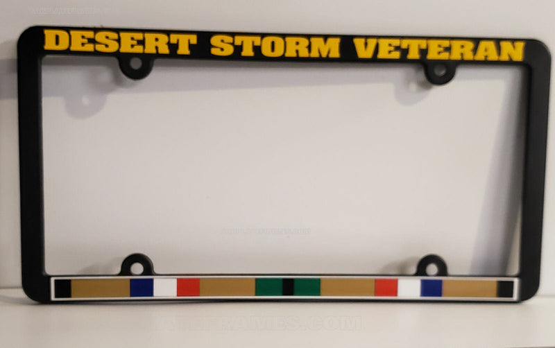 THIN FRAME DESERT STORM war service ribbon medal war License Plate Frame