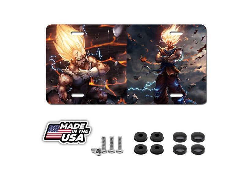 Dragon Super Vegeta Goku Anime License Plate Auto Truck Car Tag Gift