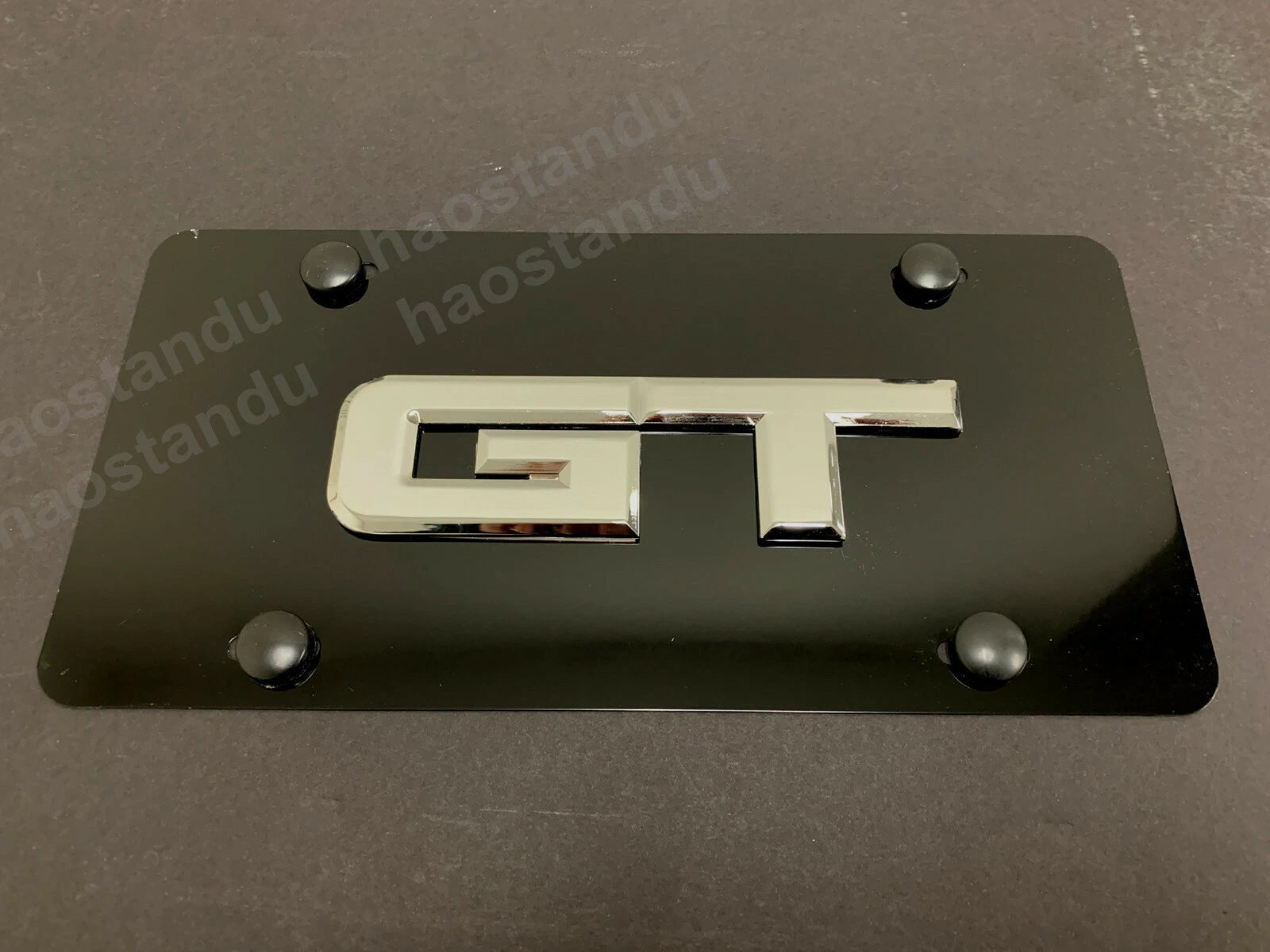 3D Lincoln Cross Logo Front License Plate Frame – Aluminum Black – Rust Free