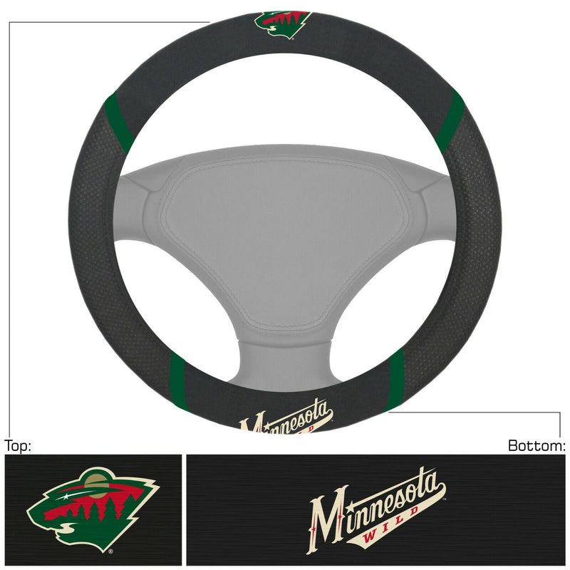 NHL Minnesota Wild Embroidered Steering Wheel Cover