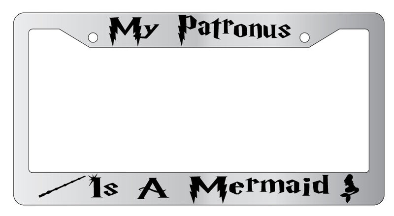 My Patronus Is A Mermaid Chrome METAL License Plate Frame For Harry Potter  Mod-GRAPH9856236-10307