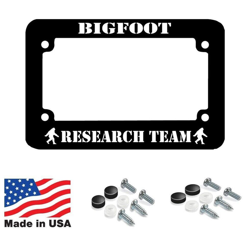 MOTORCYCLE BIGFOOT RESEARCH TEAM License Plate Frame fits 4"x7" motorcycle plate