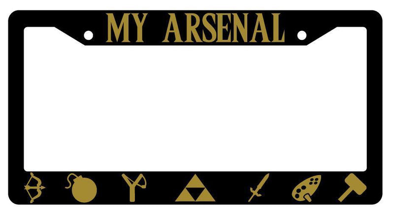 My Arsenal Black Plastic License Plate Frame Legend Of Zelda  Mod-GRAPH9856236-4048
