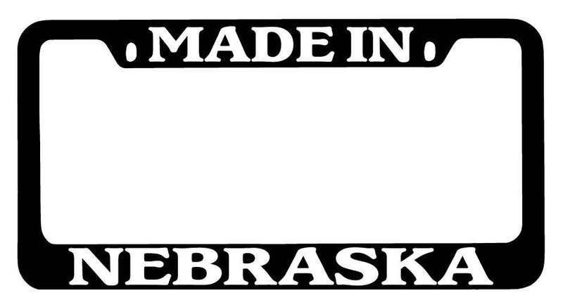 Black METAL License Plate Frame Made In Nebraska Auto Accessory 2395  Mod-GRAPH9856236-9149