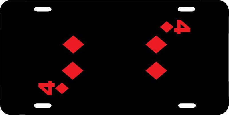 Four Of Diamonds Black Vanity License Plate Mod-GRAPH9856236-7724