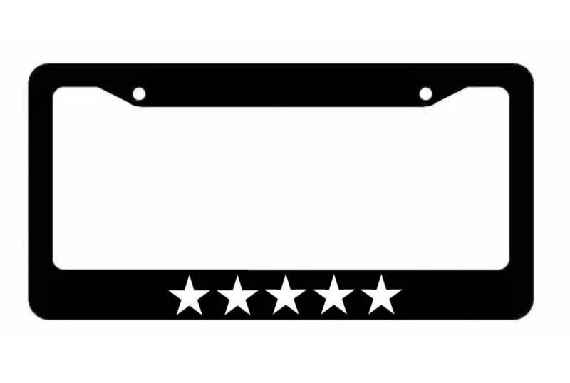 Five Star 5 Star Funny Drifting Racing JDM Black License Plate Frame