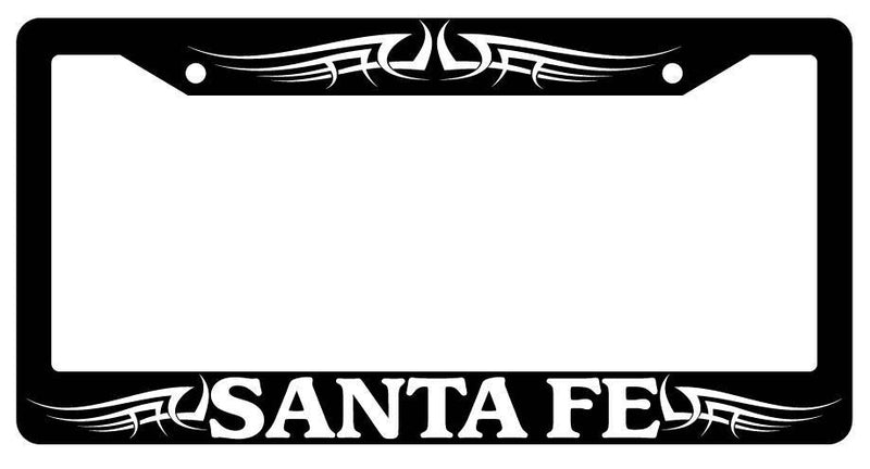 Black License Plate Frame SANTA FE TRIBAL 