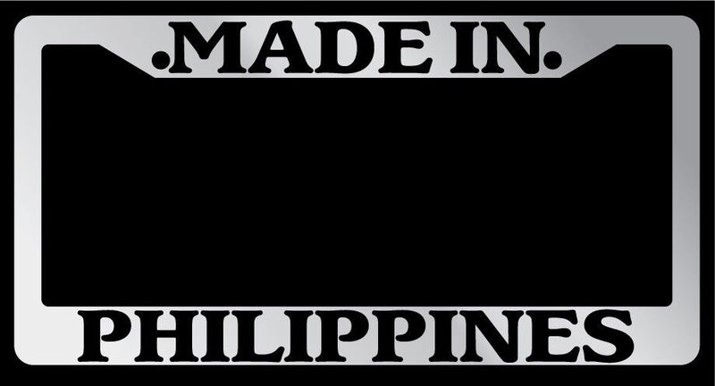 Chrome METAL License Plate Frame Made In Philippines Auto Accessory 2527  Mod-GRAPH9856236-10038