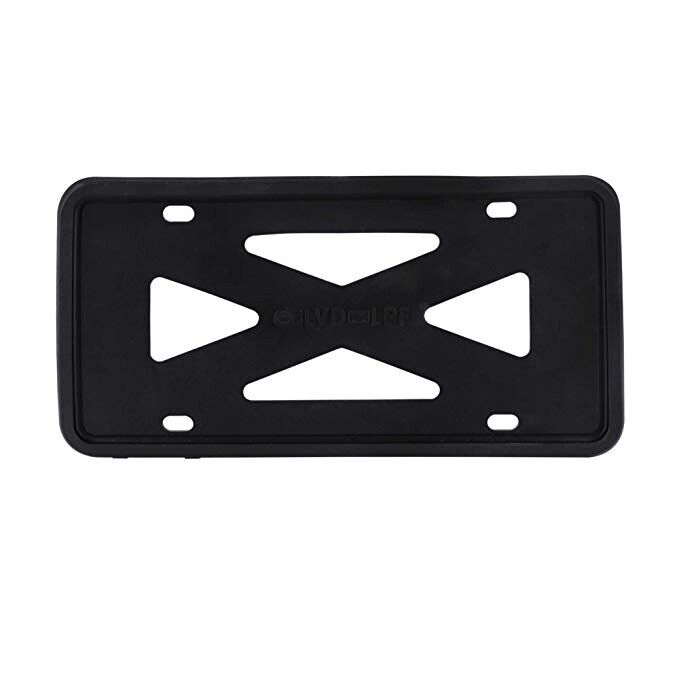 (2x) Silicone License Plate Frame Anti-Rattle with Installation Screws [Black]