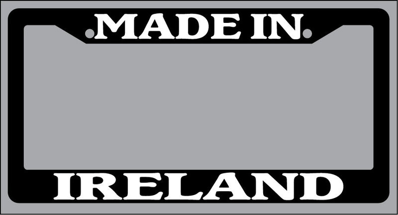 Black License Plate Frame "Made in Ireland" Auto Accessory 1484  Mod-GRAPH9856236-991