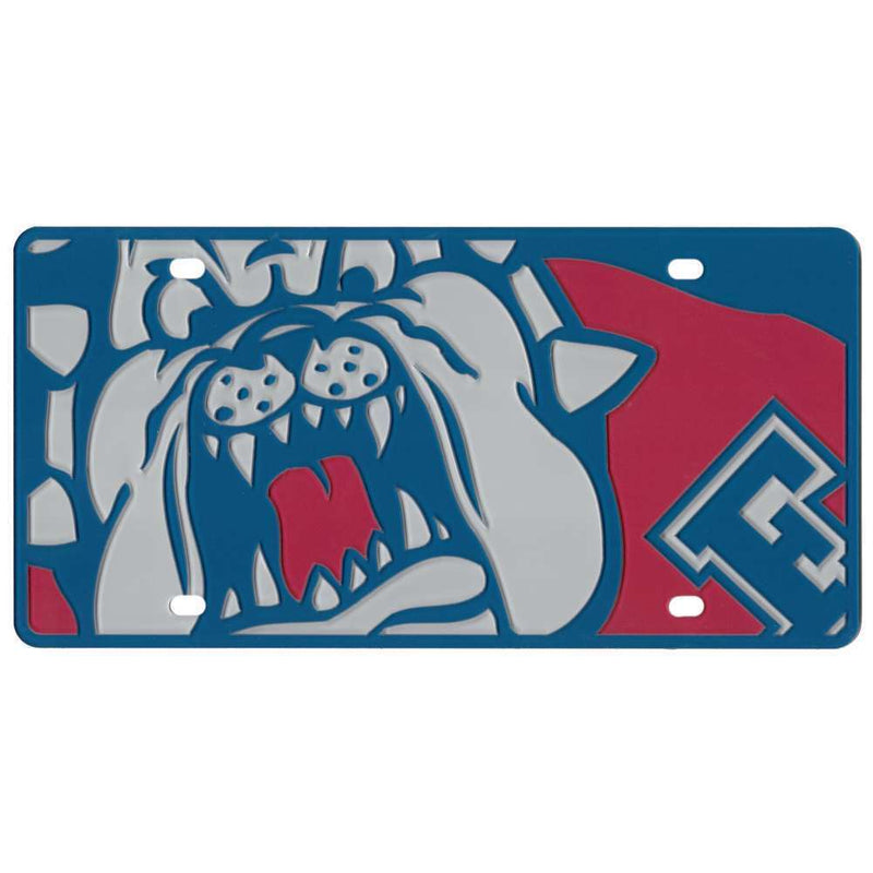 NCAA Fresno State Bulldogs Full Color Mega Inlay License Plate