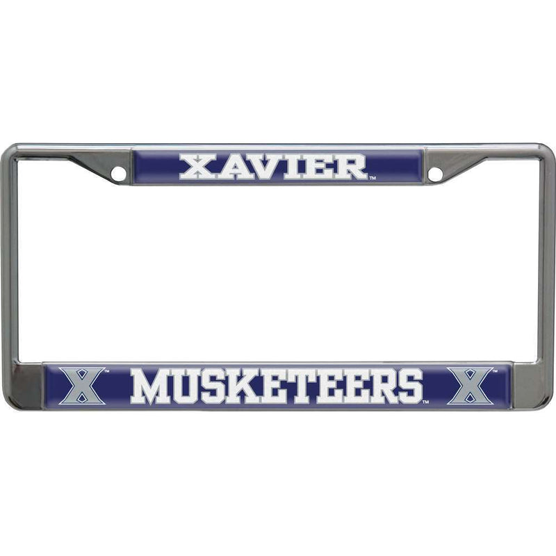 NCAA Xavier Musketeers Metal License Plate Frame w/Domed Acrylic