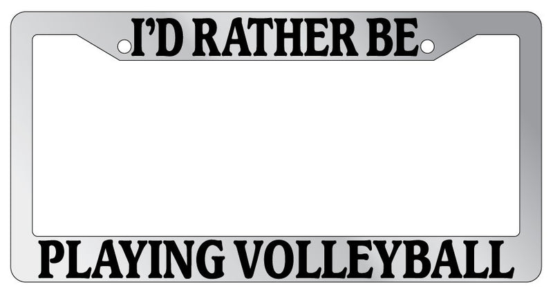 Chrome METAL License Plate Frame I&