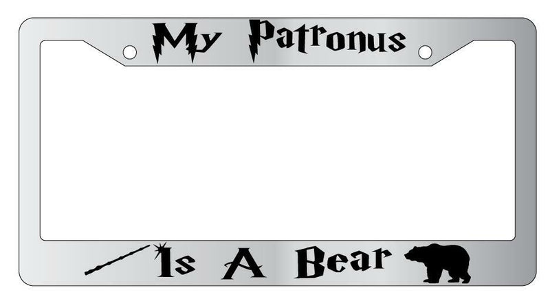 My Patronus Is A Bear Chrome METAL License Plate Frame For Harry Potter  Mod-GRAPH9856236-10048