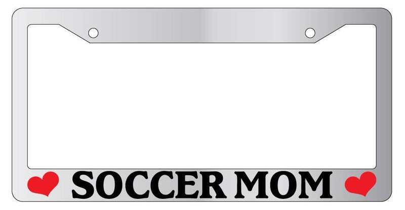 Chrome METAL License Plate Frame SOCCER MOM Auto Accessory  Mod-GRAPH9856236-8010