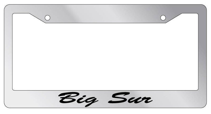 Chrome METAL License Plate Frame Big Sur Cursive Auto Accessory 1134  Mod-GRAPH9856236-8867
