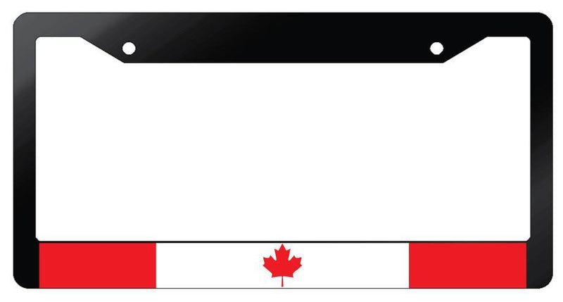 Canada Glossy Black Plastic License Plate Frame World Flags  Mod-GRAPH9856236-7260