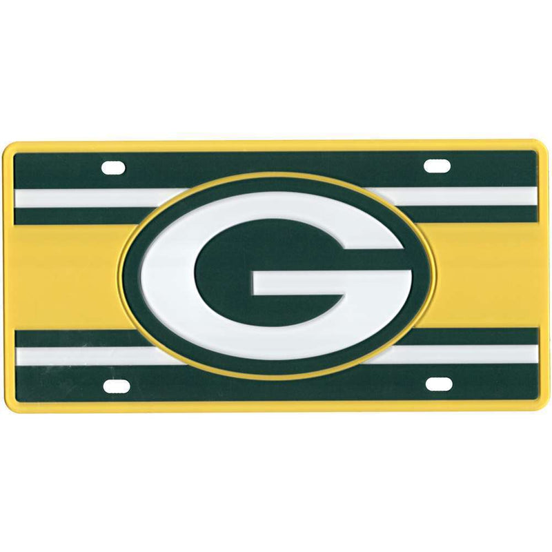 NFL Green Bay Packers Full Color Super Stripe Inlay License Plate