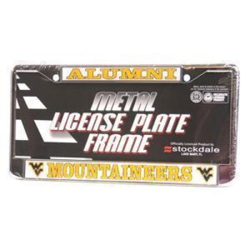 NCAA West Virginia Mountaineers Mountaineers Alumni Metal License Plate Frame W/domed