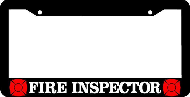 FIRE INSPECTOR FIREFIGHTER FIRE MAN License Plate Frame