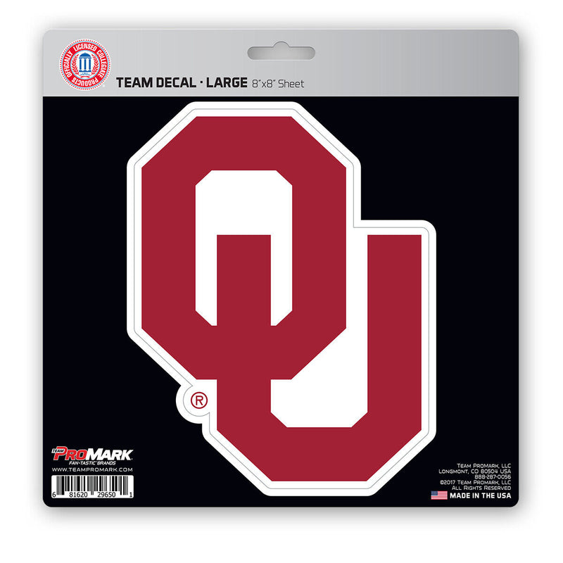 NCAA Oklahoma Sooners Decal Large 8"X8" Auto RV Cooler Luggage