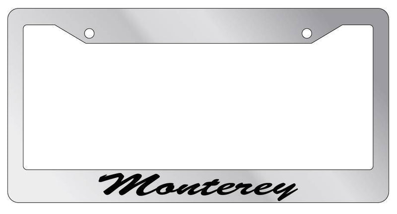 Chrome METAL License Plate Frame Monterey Cursive Auto Accessory 1364  Mod-GRAPH9856236-8891