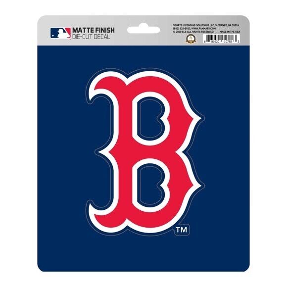 MLB Boston Red Sox Decal Matte 5"X6.25" Auto Boat Cooler Luggage