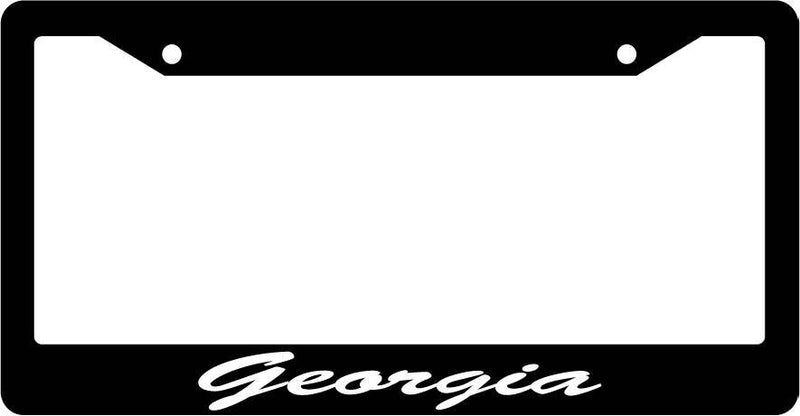 Black License Plate Frame CURSIVE Georgia Auto Accessory 1310  Mod-GRAPH9856236-1901