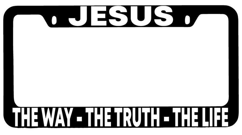 Jesus The Way-The Truth-The Life Black METAL License Plate Frame  Mod-GRAPH9856236-8850