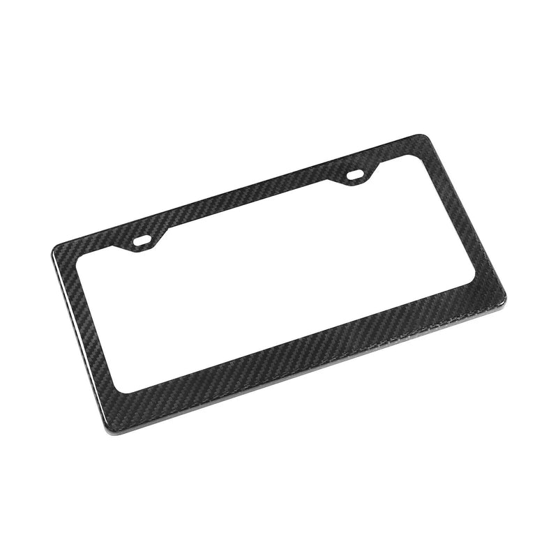 UNIVERSAL REAL CARBON FIBER License Plate Frame FIT FOR USA/CANADA CAR