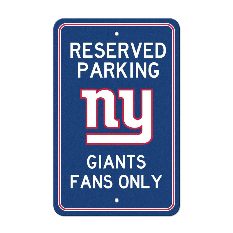 NFL New York Giants Reserved Parking Sign Large Decor 12"x 18"