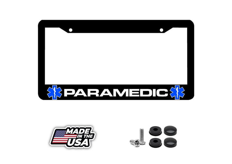 PARAMEDIC BLUE STAR OF LIFE License Plate Frame