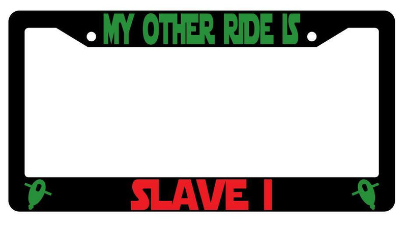My Other Ride Is Slave I Black Plastic License Plate Frame SW  Mod-GRAPH9856236-3420