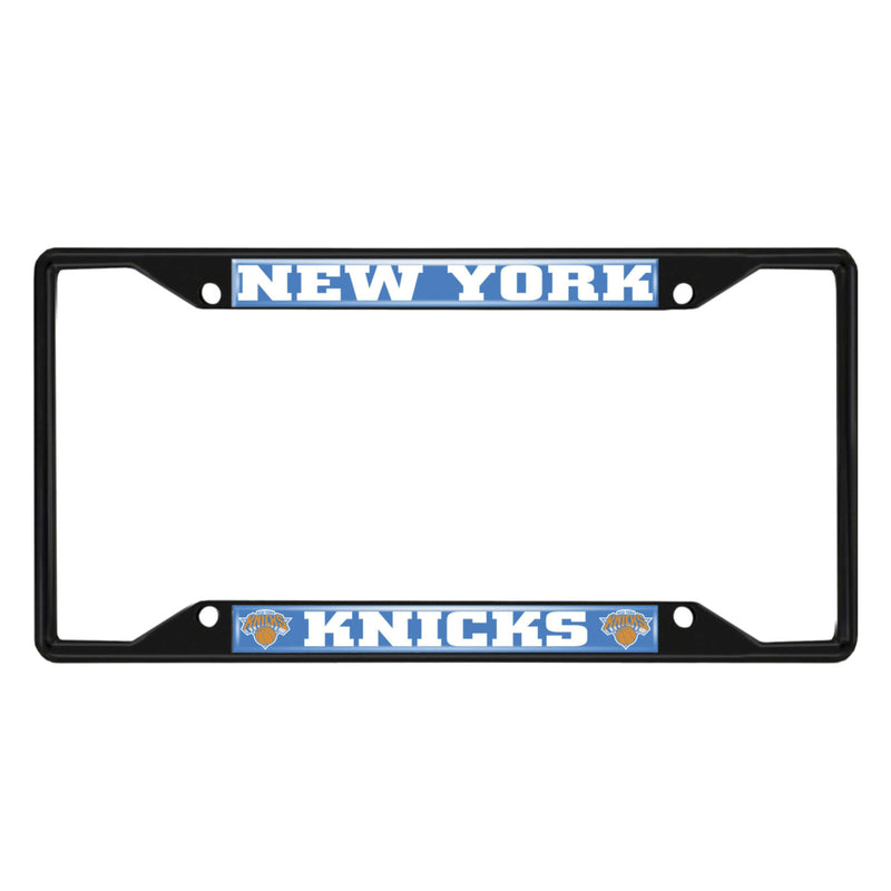 NBA New York Knicks Black Metal License Plate Frame