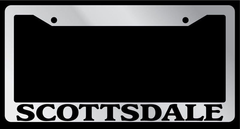 Chrome License Plate Frame "Scottsdale" Auto Accessory Novelty 2665  Mod-GRAPH9856236-4217