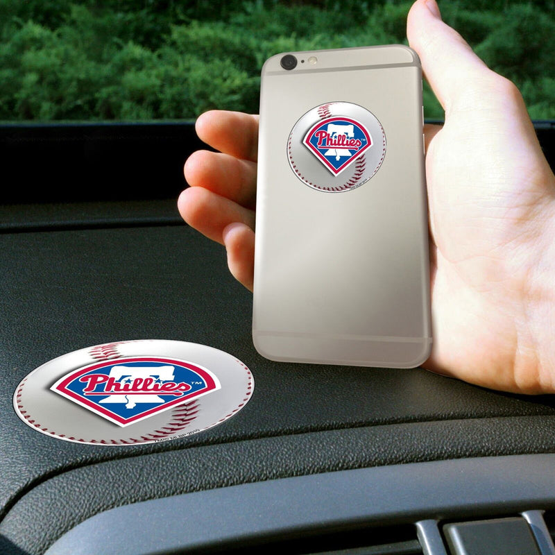 MLB Philadelphia Phillies Get a Grip Cell Phone Thick Polymer Stickers