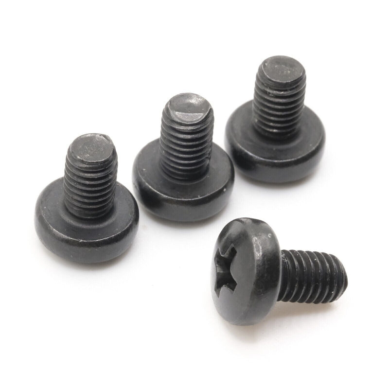 Black License Plate Screws for BMW & Tesla (4 Pack) M5-0.8 X 8mm Phillips