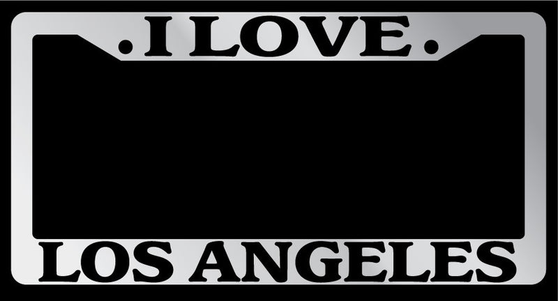 I Love Los Angeles Chrome Plastic License Plate Frame Auto  Mod-GRAPH9856236-1668