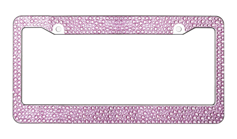 Pink Mix Size Crystal Rhinestones License Plate Frame Special Bling Offer