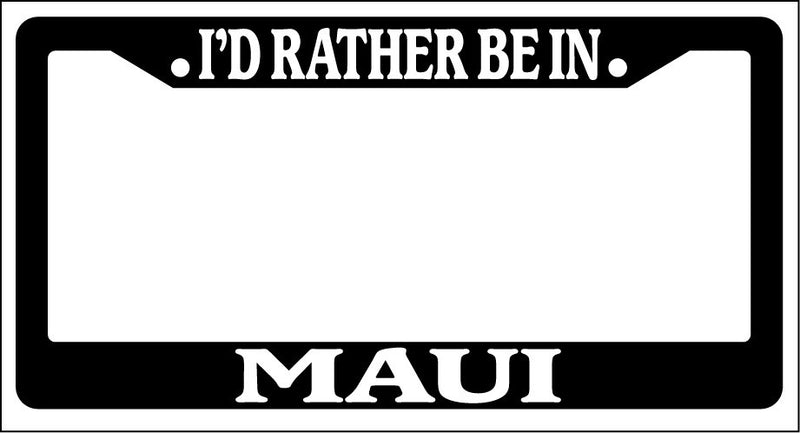 Black License Plate Frame I&
