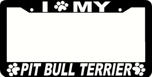 PIT BULL TERRIER DOG paw print License Plate Frame